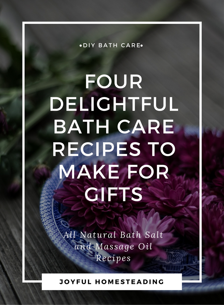 Delightful bath care recipes to make for gifts.