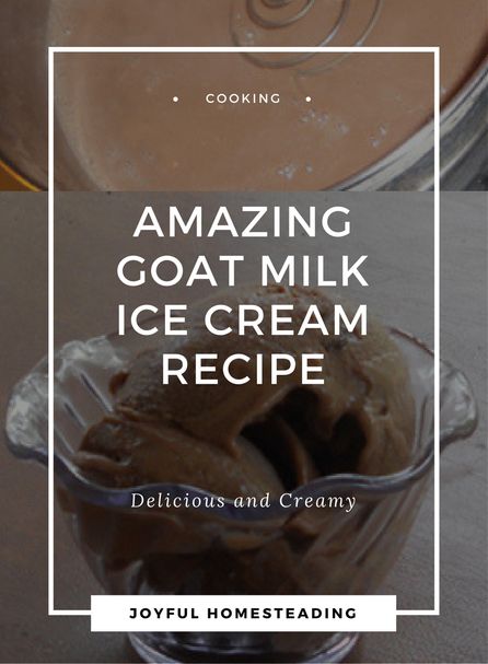 Try this goat milk ice cream recipe.
