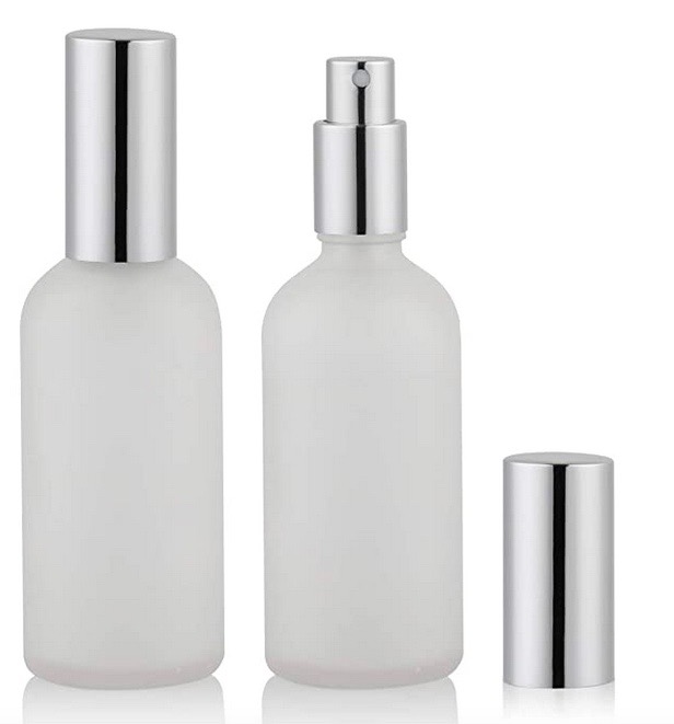 Glass bottles are best when using this homemade perfume recipe.